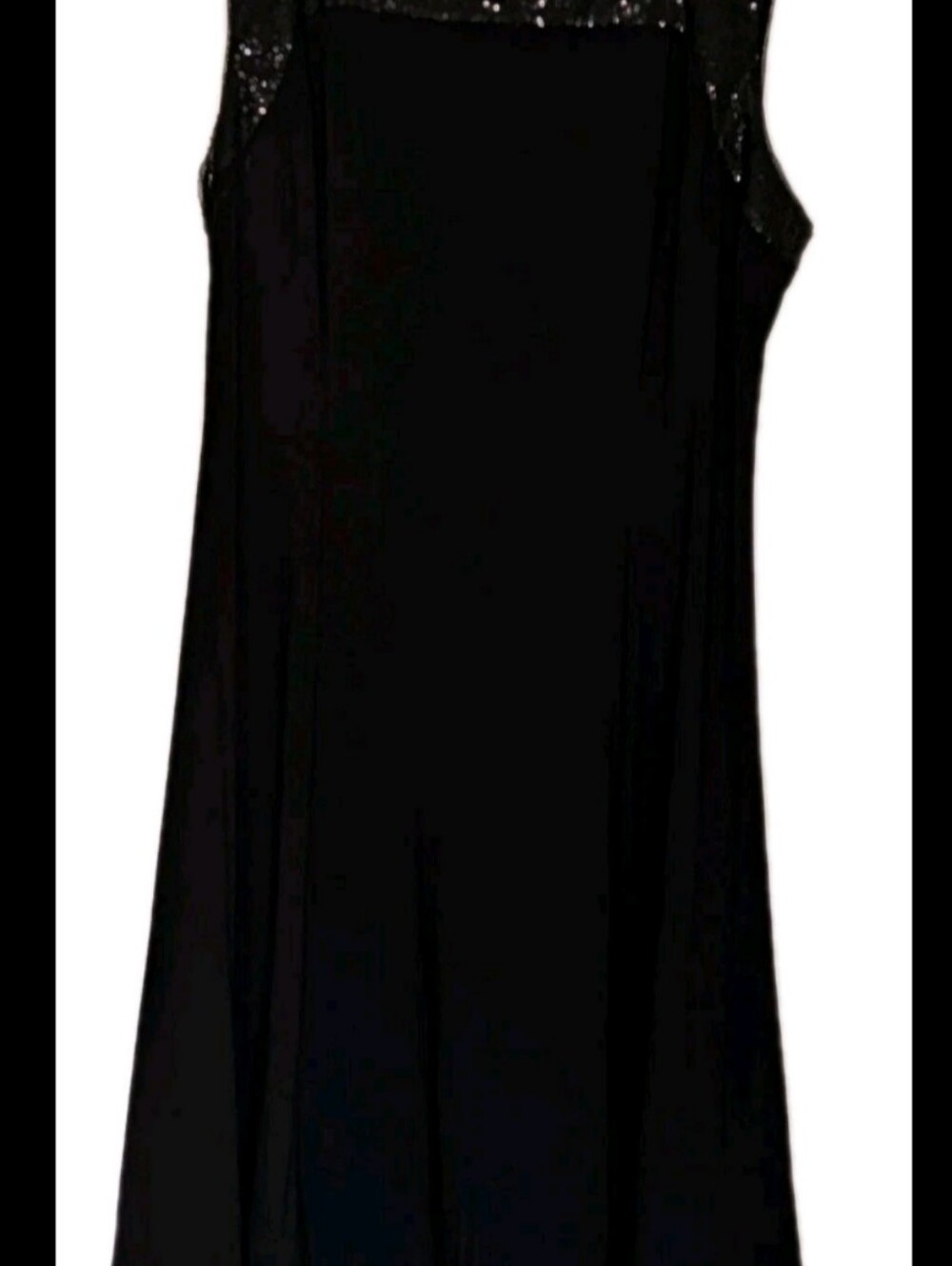 Chaps Womens Black Fit & Flare Sleeveless Dress Size Large Sequined